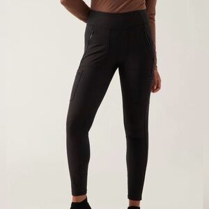 Athleta Black Headlands Hybrid Cargo Six Pocket Leggings